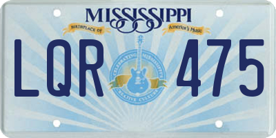 MS license plate LQR475