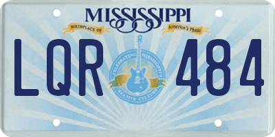MS license plate LQR484
