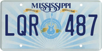 MS license plate LQR487