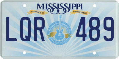 MS license plate LQR489