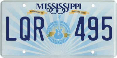 MS license plate LQR495
