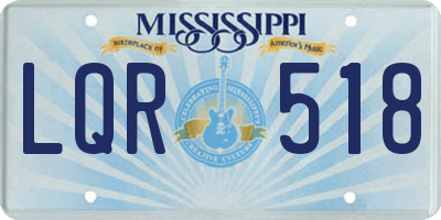 MS license plate LQR518