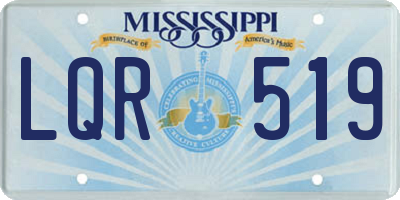 MS license plate LQR519