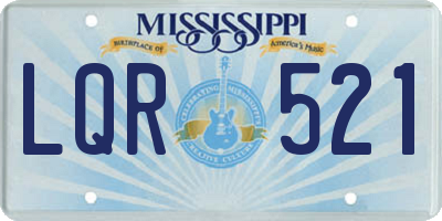 MS license plate LQR521