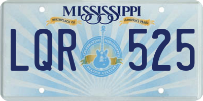 MS license plate LQR525