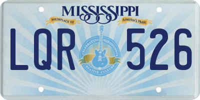 MS license plate LQR526