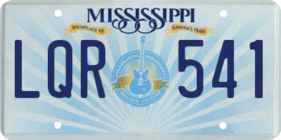 MS license plate LQR541