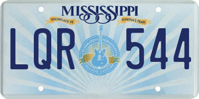 MS license plate LQR544