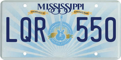 MS license plate LQR550