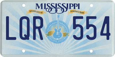 MS license plate LQR554