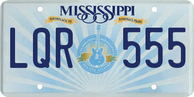 MS license plate LQR555