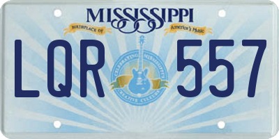 MS license plate LQR557