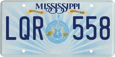 MS license plate LQR558