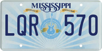 MS license plate LQR570