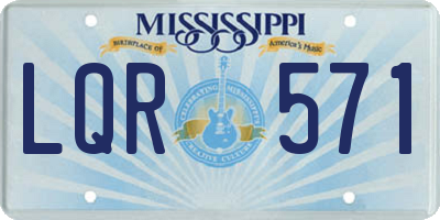 MS license plate LQR571