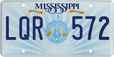 MS license plate LQR572