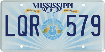 MS license plate LQR579