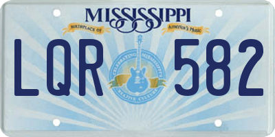 MS license plate LQR582