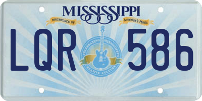 MS license plate LQR586
