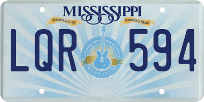 MS license plate LQR594
