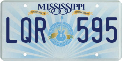 MS license plate LQR595