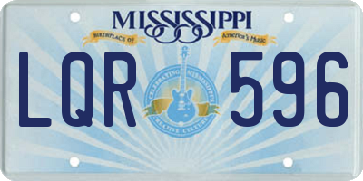 MS license plate LQR596