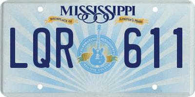 MS license plate LQR611
