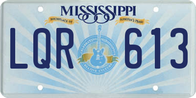 MS license plate LQR613