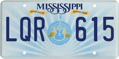 MS license plate LQR615