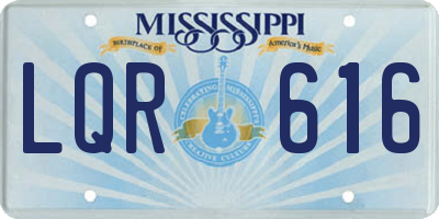 MS license plate LQR616