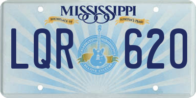 MS license plate LQR620