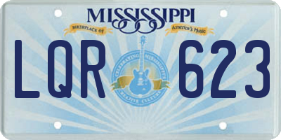 MS license plate LQR623