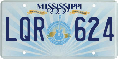 MS license plate LQR624