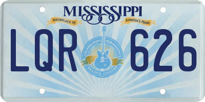 MS license plate LQR626