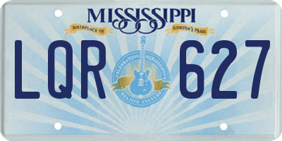 MS license plate LQR627