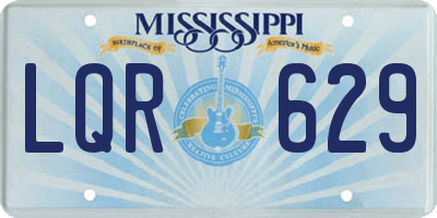 MS license plate LQR629