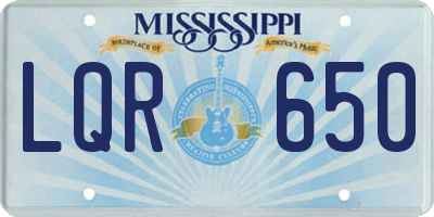 MS license plate LQR650