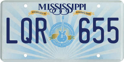 MS license plate LQR655
