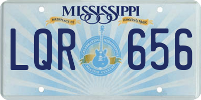 MS license plate LQR656