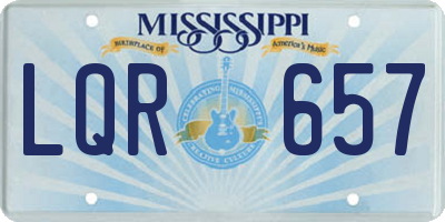 MS license plate LQR657