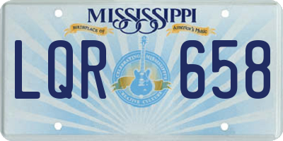 MS license plate LQR658