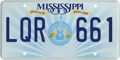MS license plate LQR661