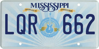 MS license plate LQR662