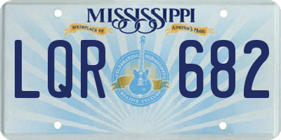 MS license plate LQR682