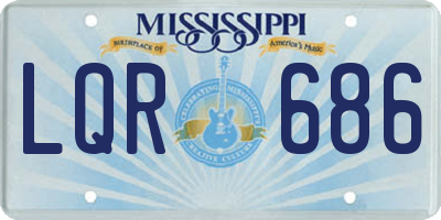 MS license plate LQR686