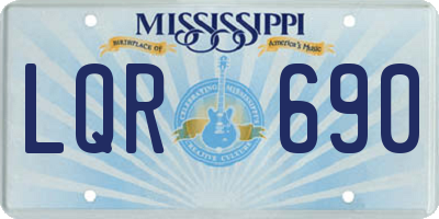 MS license plate LQR690