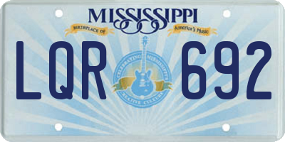 MS license plate LQR692