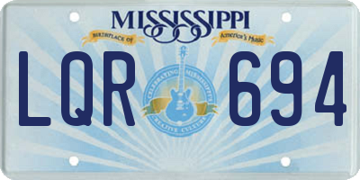 MS license plate LQR694