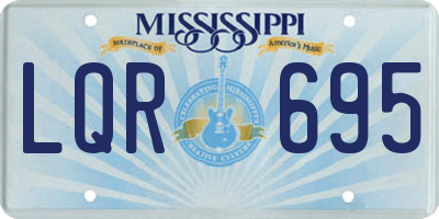 MS license plate LQR695