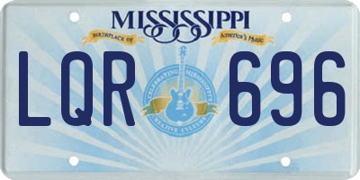 MS license plate LQR696